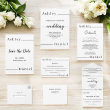 Elegant Black And White Modern Wedding Collection