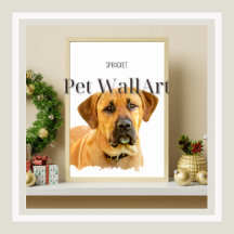 Custom Watercolor Pet Posters 