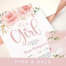 Pink and Gold Stationery