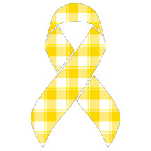 Childhood Cancer Awareness Plaid, Gold Ribbon