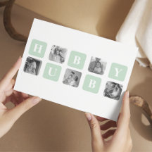 Modern Collage Photo Mint Best Hubby Gift