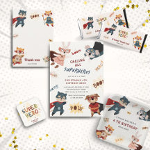 Superhero Cute Animals Birthday Collection