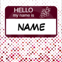 Name Badge Wine Humor