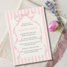 Baby Shower Pink Bow Collection for Baby Girl