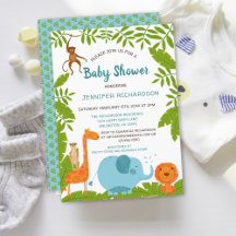 SWEET JUNGLE SAFARI BOY BABY SHOWER COLLECTION