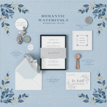 Romantic Waterfront Wedding Suite | Blue & Gold