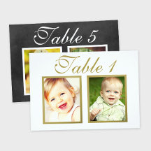 Bride and Groom Photo Table Numbers by Age
