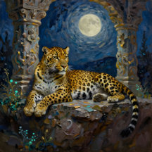 Big Cats and Wildlife Impasto Illustrations