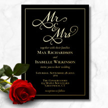 Mr and Mrs Calligraphy Script Wedding Suite