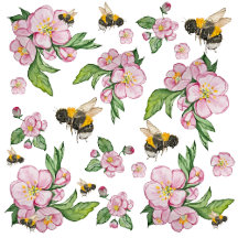 Watercolor apple tree flowers Wedding Stationery