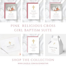 Elegant Pink Religious Girl Baptism Suite 