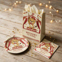 Vintage Circus Lion Cub Birthday Collection