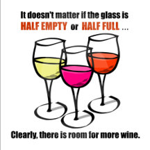 Cartoon Wine Glasses Glass Half Empty Wine Humor