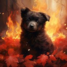 Carte Postale Fleur de Flamme