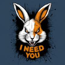 Carte Postale Lapin I Need You
