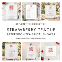Strawberry Teacup Afternoon Tea Bridal Shower