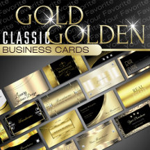 Gold Business Cards – Classy Golden Deluxe Glamour