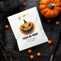 Halloween Favor Bags and Stickers - Modern Designs
