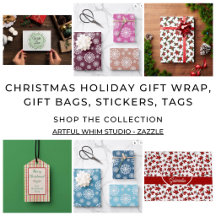 Holiday & Christmas Gift Wrap, Gift bags, stickers