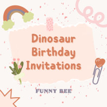 Dinosaur Birthday Invitations