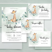 08 Baby Giraffe Greenery Eucalyptus Wreath 