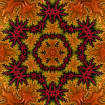 Fractal Bloom in Autumn Hues