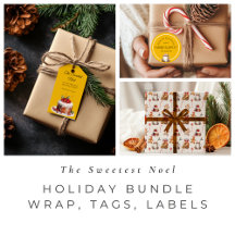 Sweetest Noel Holiday Bundle   Wrap, Tags, Labels