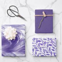 Romantic Chic Purple Gift Wrap Supplies