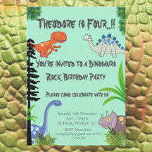 Dinosaurs Rock Kids Birthday Party