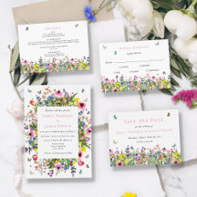 Colorful Bohemian Summer Wildflowers Wedding