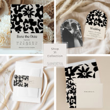 Modern Retro Chic Floral Wedding