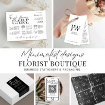 Flower Shop Minimalist Marketing & Packaging