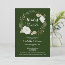 Winter Floral Wreath Greenery Bridal Shower