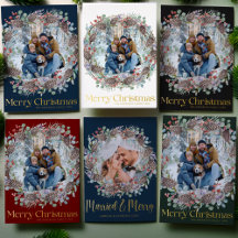 Winter Watercolor Wreath Christmas Collection