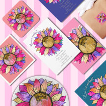 Pink & Purple Sunflower Watercolor Birthday Party