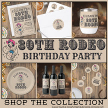 Retro Western 30th Rodeo Birthday Party Collection