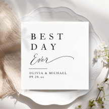 Best Day Ever Wedding Napkins