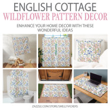 English Cottage Wildflower Pattern Decor