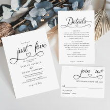 Script Heart Typography Romantic Wedding