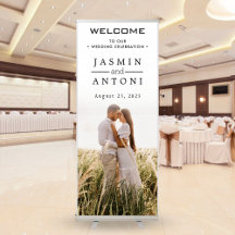 Wedding Vertical Retractable Banner