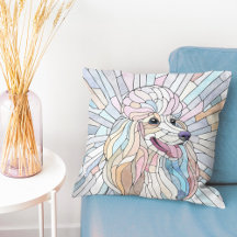 Poodle - pastel mosaic art