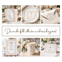 Love Is Brewing Bridal Shower Boho Gingham Suite