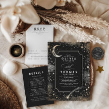 Starry Night and Crescent Moon