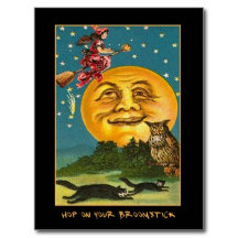 Witch Over Moon Bloody Text Invitation Set