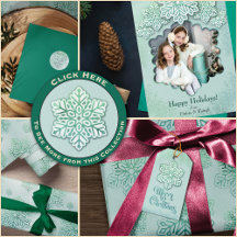 Snowflake Fantasy–Mint Green & Iridescent Emerald