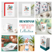 Beachmas Christmas In July Surfing Santa Retro