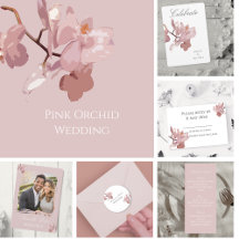 Pink Orchid Wedding Suite - Elegant Blush Floral
