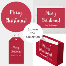 Merry Christmas Red Script Festive Collection