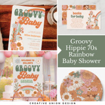Groovy Hippie 70s Rainbow Baby Shower