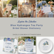 Blue Hydrangea Bridal Shower Tea Party 